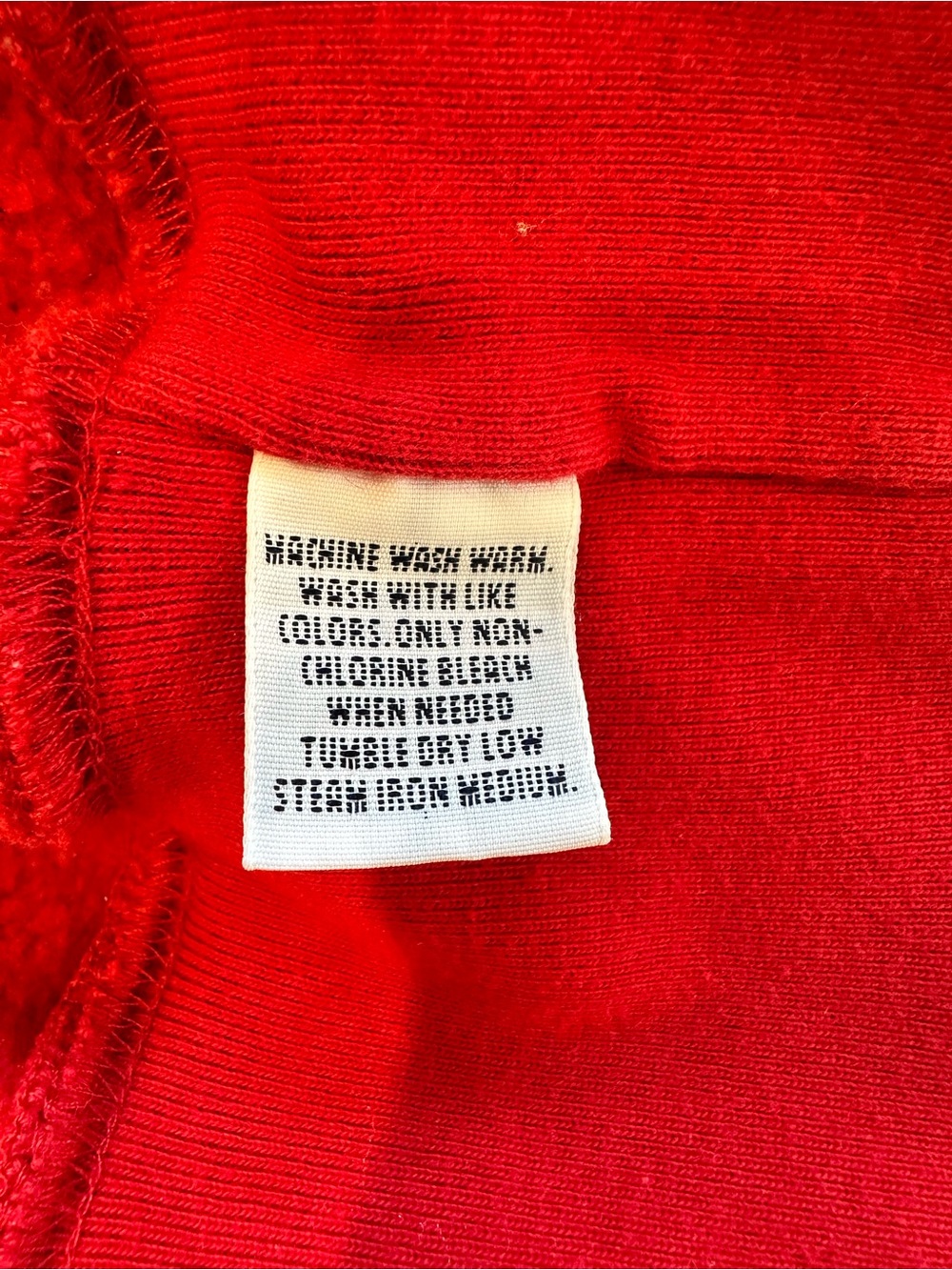 Vintage Polo by Ralph Lauren Red Fleece Crewneck Sweatshirt Small Pony S - Picture 4 of 6